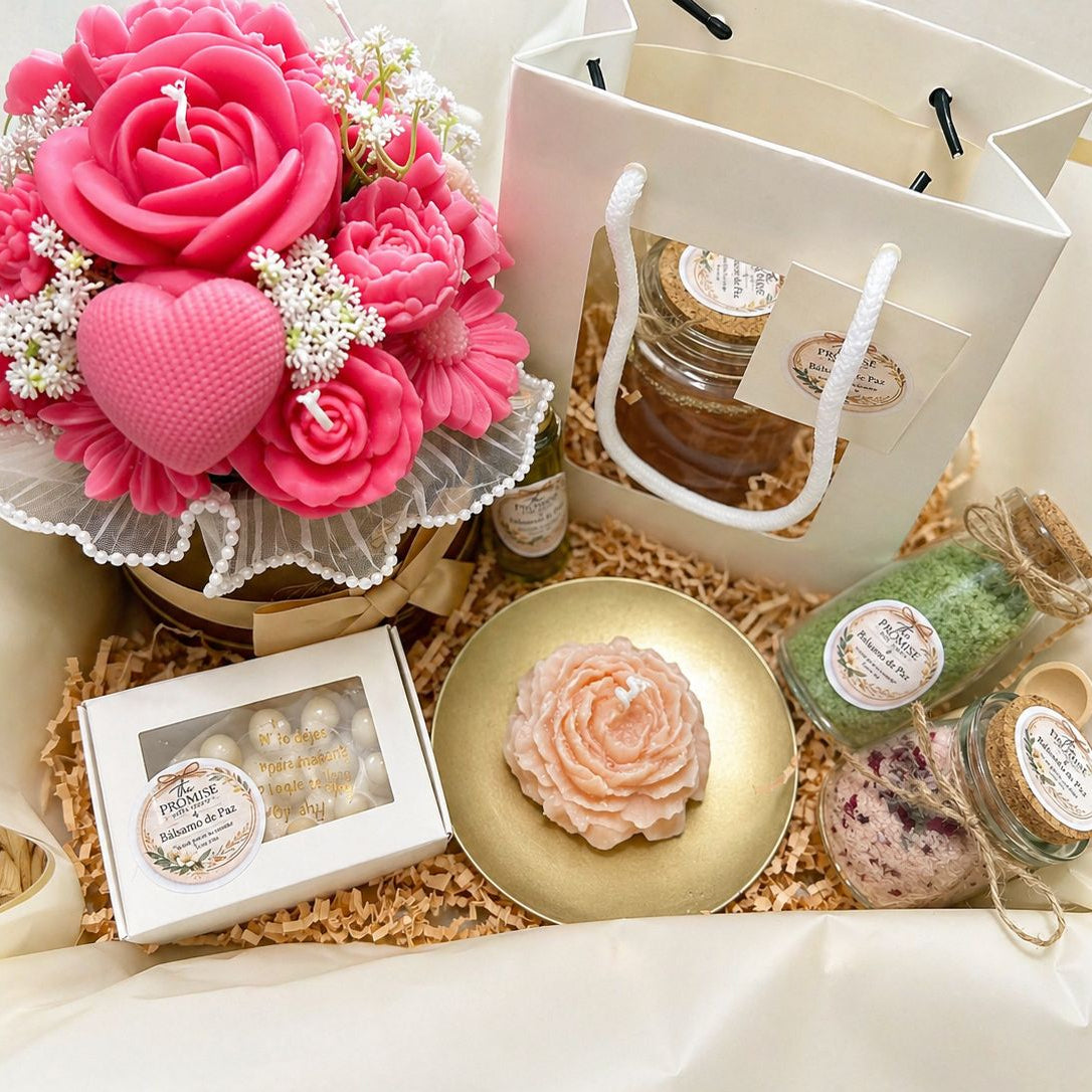 Premium "Balm of Peace" Basket with Handmade Flowers