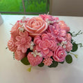 Handmade Candle Bouquet "Romance in Pink"