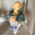 Sculptural Candle Arrangement "Classical Bust & Flowers"