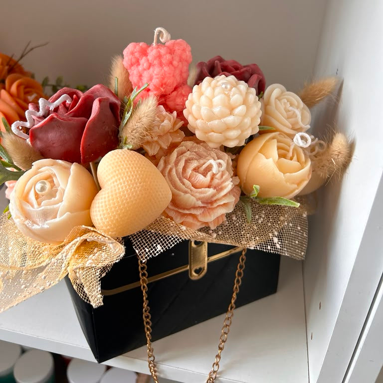 Premium Gift Box of Handmade Candles – Roses