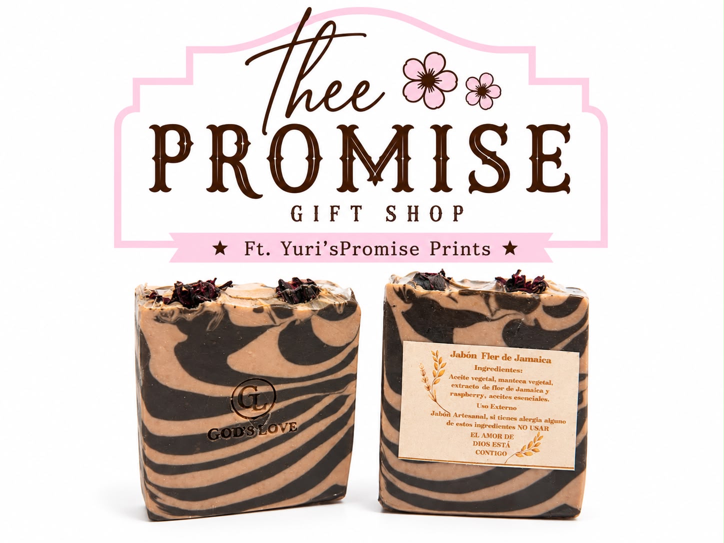 Handmade Soap with Hibiscus Flower, Rosemary and Natural Clays