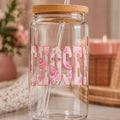 "CHOSEN" Glass Tumbler with Bamboo Lid and Straw
