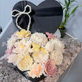 Luxury Heart-Shaped Gift Box with Handmade Candle Floral Arrangement