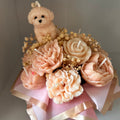 Handmade Candle Bouquet "Little Bear in the Garden"